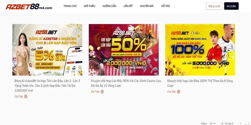 Đăng ký nhà cái Azbet88 để nhận những khuyến mãi lớn